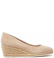 Półbuty na koturnie Tamaris beżowe 