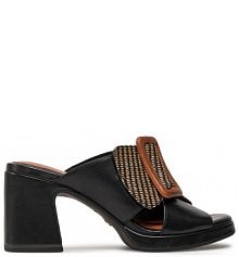 Klapki na koturnie Tamaris czarne 