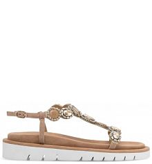 Sandały Eva Minge beżowe damskie 