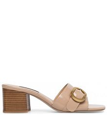 Klapki na słupku GINO ROSSI beżowe 