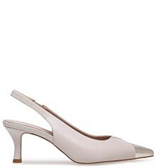 Sandały na szpilce Sergio Bardi beżowe 