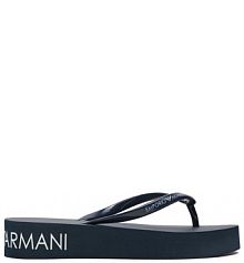 Klapki Emporio Armani niebieskie damskie 