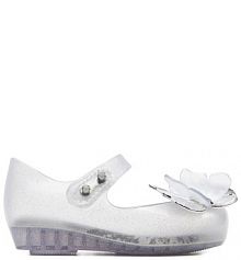 Baleriny Melissa srebrne dziecięce 