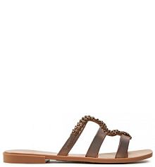 Klapki Melissa brązowe damskie 