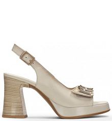 Sandały na słupku Hispanitas białe 