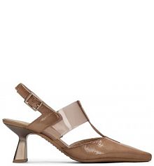 Sandały na słupku Hispanitas brązowe 