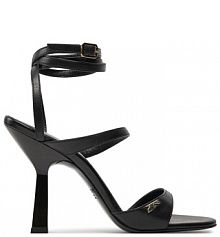 Sandały na słupku Patrizia Pepe czarne 