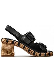 Sandały na słupku Tamaris czarne 