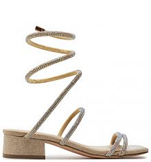 Sandały Menbur złote damskie 