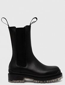 Workery Karl Lagerfeld  czarne damskie KL41680.Black.Lthr