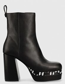 Botki na słupku Karl Lagerfeld  czarne KL30144.000