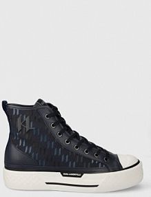 Trampki wysokie Karl Lagerfeld  granatowe męskie KL50454.HAB