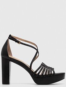 Sandały na słupku Lauren Ralph Lauren  czarne 802920433002.001