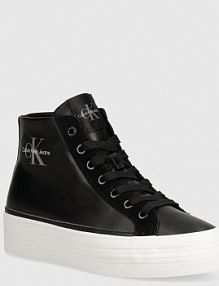 Trampki wysokie Calvin Klein Jeans  czarne damskie YW0YW01491