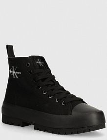 Trampki wysokie Calvin Klein Jeans  czarne damskie YW0YW01519