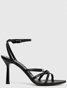 Sandały na szpilce HUGO  czarne 50517417.001