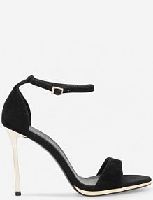 Sandały na obcasie EVA MINGE czarne JEANNETTE-2513-1-1