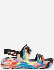 Sandały na obcasie Hunter czarne WFD4038EVA-BLK