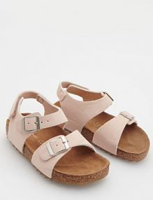 Sandały z imitacji zamszu Reserved pastelowy/róż dziecięce 371AC-03X