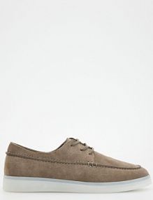 Skórzane półbuty Reserved jasnoszare męskie 4105Y-09X