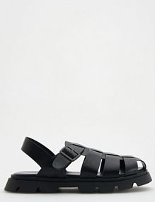 Sandały z imitacji skóry Reserved czarne męskie 4121Y-99X