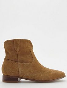 Zamszowe kowbojki Reserved beżowe damskie 5894Y-08X