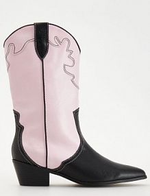 Skórzane kowbojki Barbie™ Reserved różowe damskie 724BP-30X