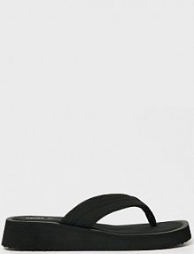 Czarne japonki na platformie z szerokimi paskami House damskie 641AI-99X