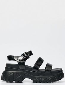 Czarne sandały na grubej podeszwie House damskie 851AE-99X