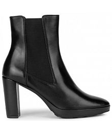 Botki na słupku Geox czarne 