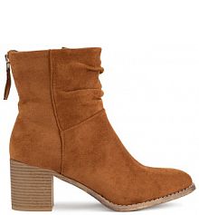 Botki na słupku Jenny Fairy brązowe 