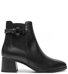 Botki na słupku Marco Tozzi czarne 