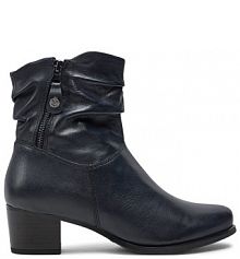 Botki na słupku Caprice granatowe 