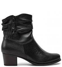 Botki na słupku Caprice czarne 