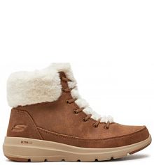 Botki Skechers brązowe damskie 