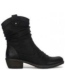 Botki na słupku Rieker czarne 