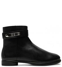 Botki na słupku ECCO czarne 