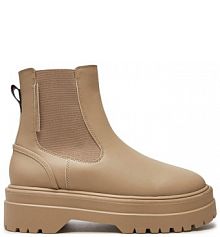 Botki Tommy Hilfiger beżowe damskie 