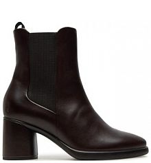 Botki na słupku ECCO brązowe 