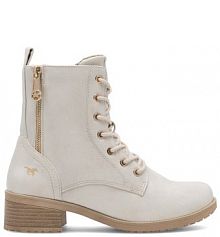 Botki na słupku Mustang białe 