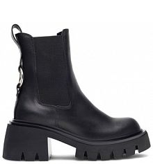 Botki na słupku Badura czarne 