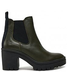 Botki na słupku Fly London zielone 