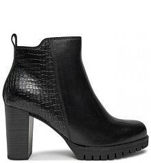 Botki na słupku Marco Tozzi czarne 