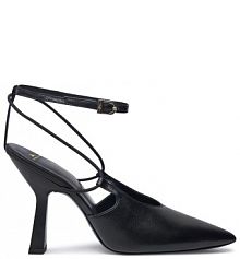 Sandały na słupku Patrizia Pepe czarne 