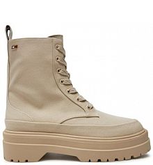 Botki Tommy Hilfiger beżowe damskie 