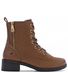 Botki na słupku Mustang brązowe 