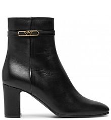 Botki na słupku Emporio Armani czarne 