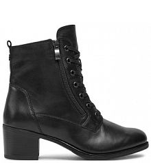 Botki na słupku Caprice czarne 