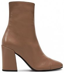 Botki na słupku Furla beżowe 