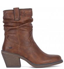 Botki na słupku Mustang brązowe 